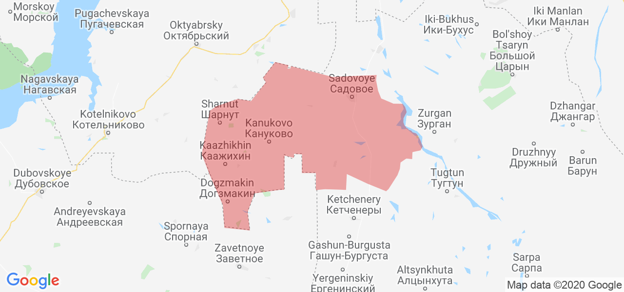 Изображение Сарпинского района Республики Калмыкия на карте