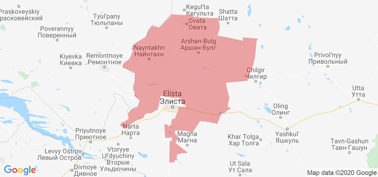 Изображение Целинный район Республики Калмыкия на карте