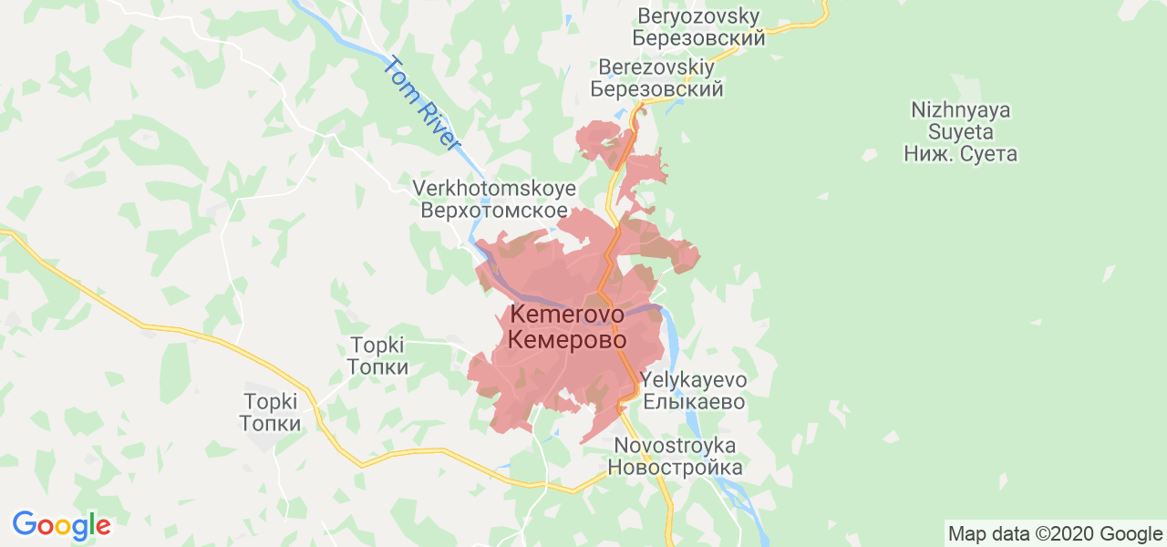 Изображение Кемеровского района Кемеровской области на карте