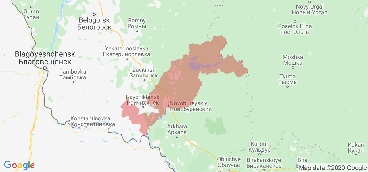 Карта п бурея амурская область