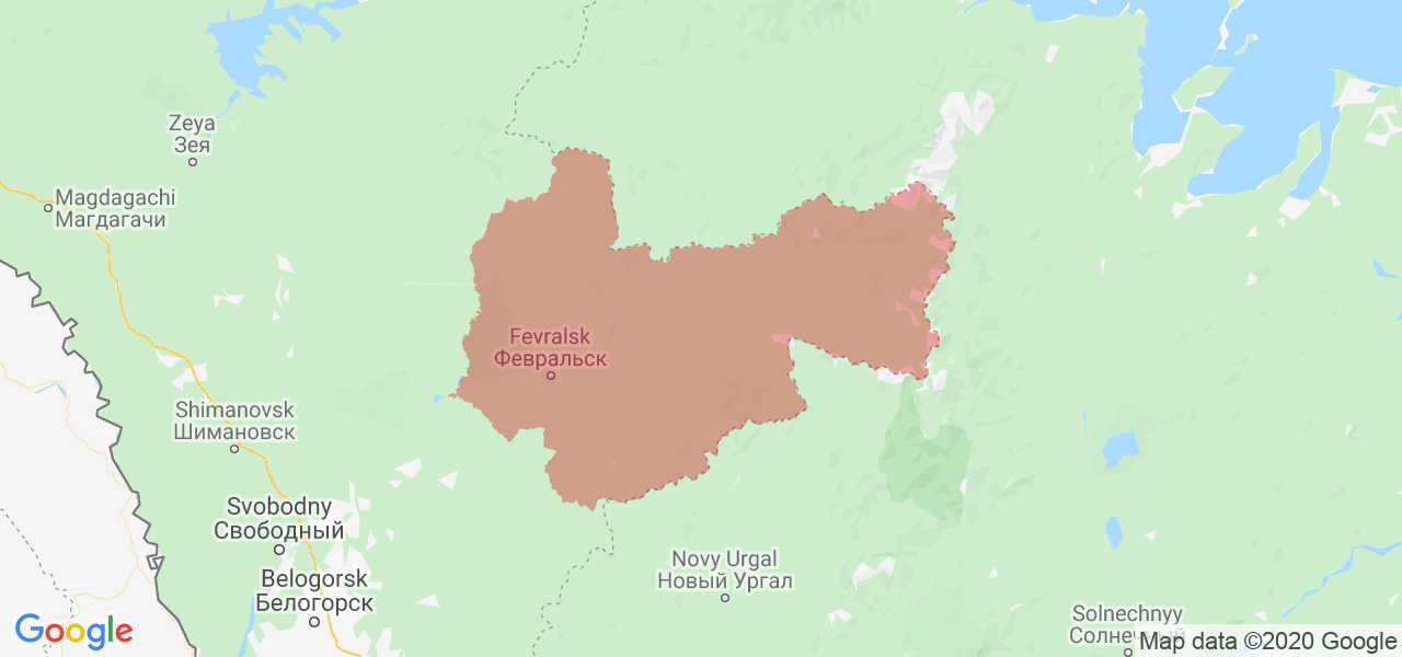 Изображение Селемджинского района Амурской области на карте