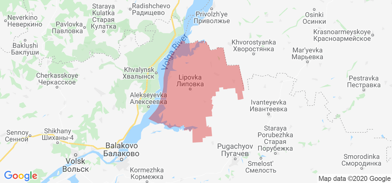 Изображение Духовницкого района Саратовской области на карте