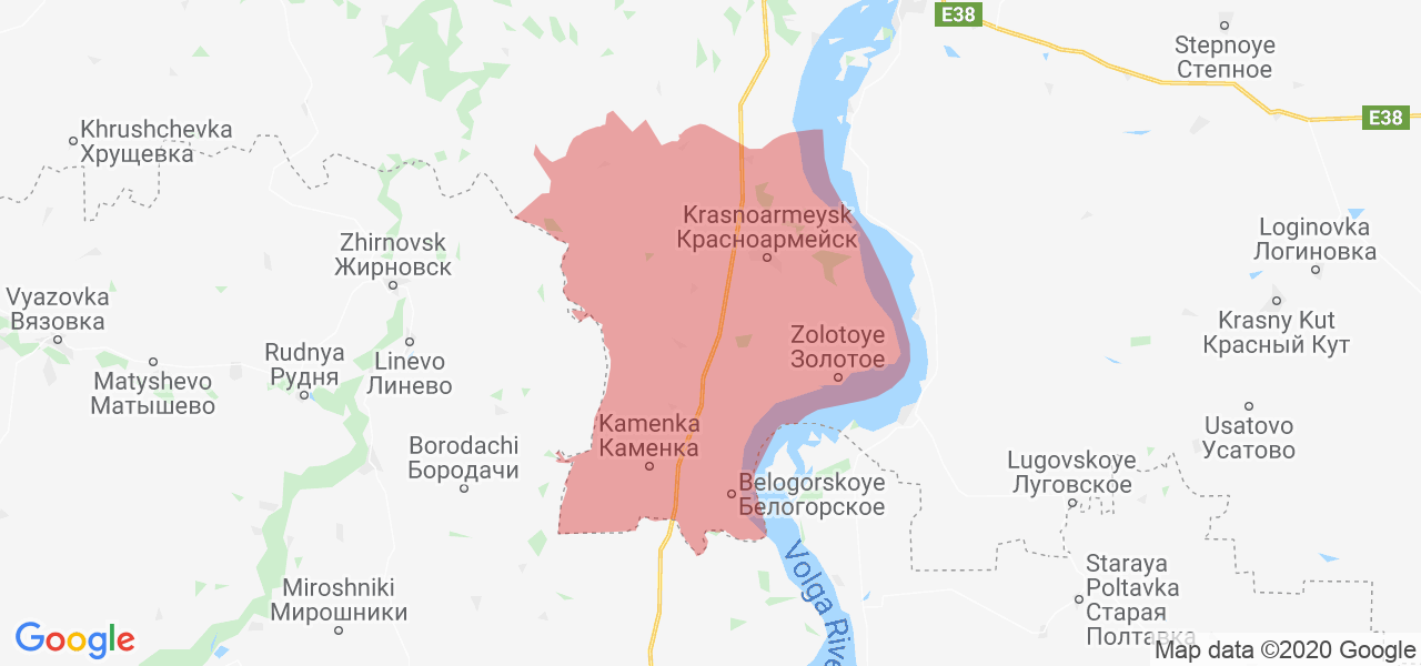 Изображение Красноармейского района Саратовской области на карте