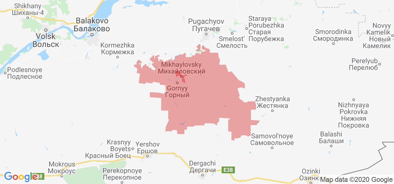 Изображение Краснопартизанского района Саратовской области на карте