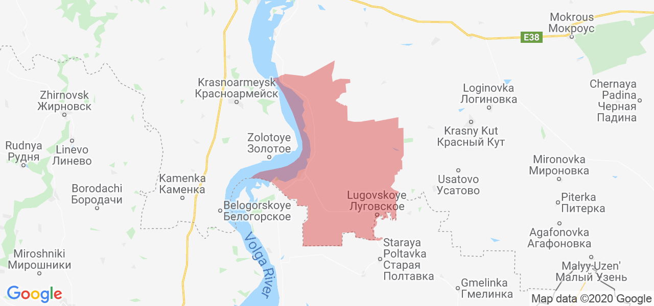 Изображение Ровенского района Саратовской области на карте
