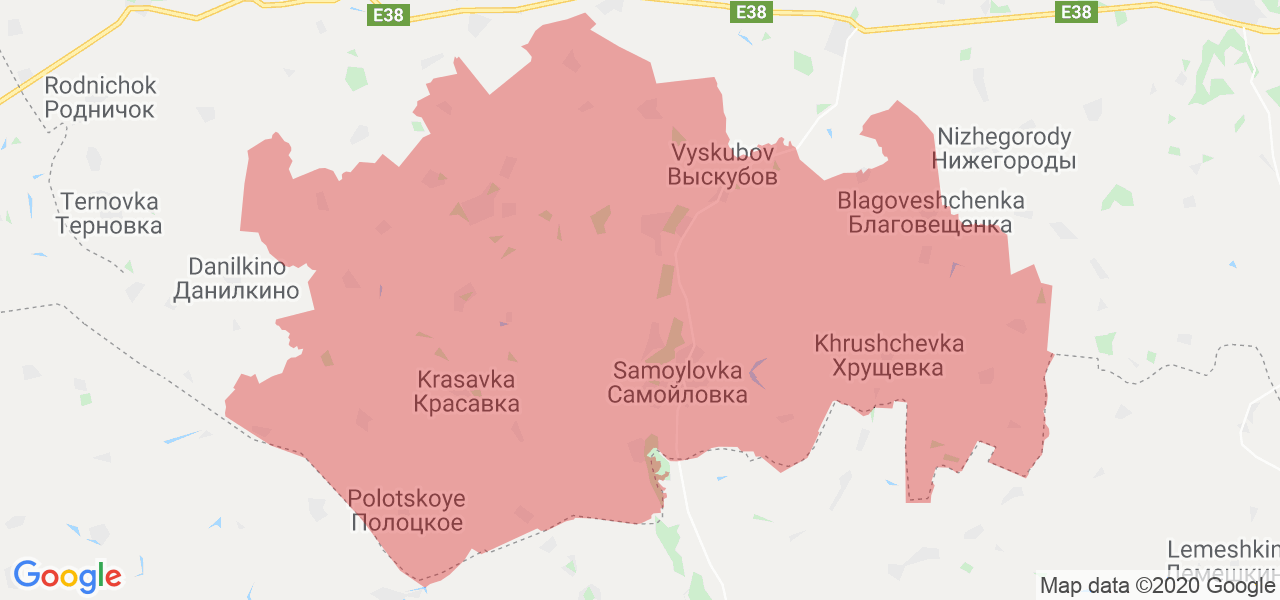 Изображение Самойловского района Саратовской области на карте