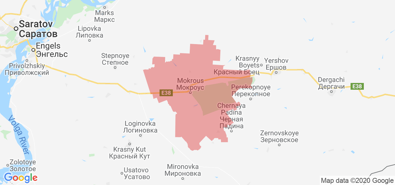 Изображение Фёдоровского района Саратовской области на карте