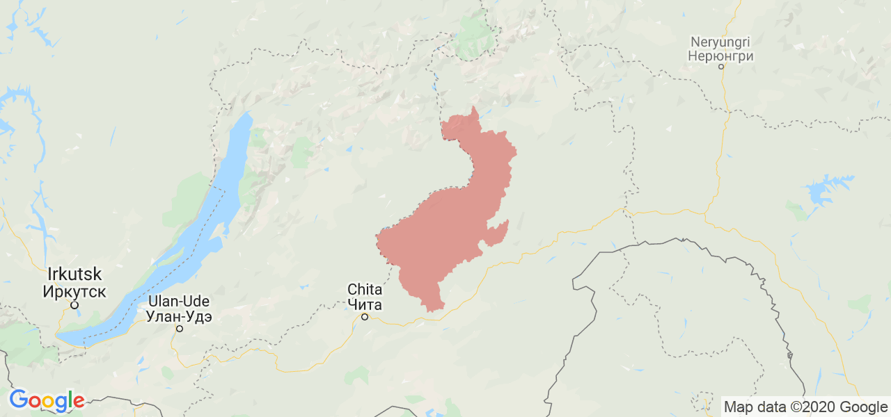 Изображение Тунгокоченского района Забайкальского края на карте