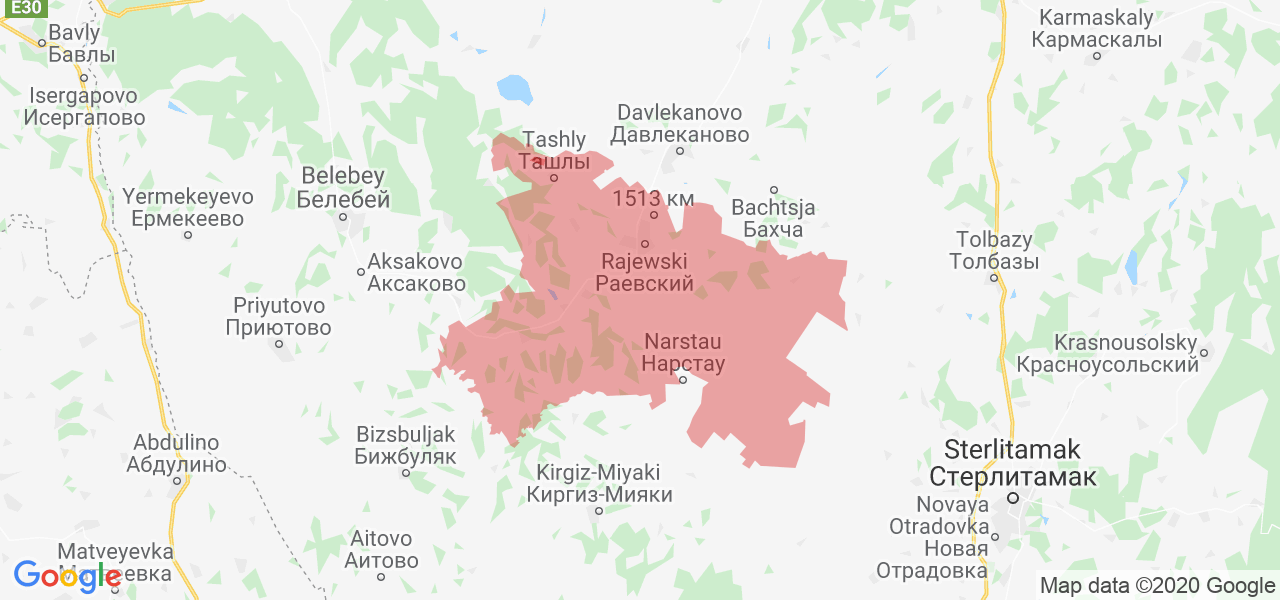 Изображение Альшеевского района Республики Башкортостан на карте