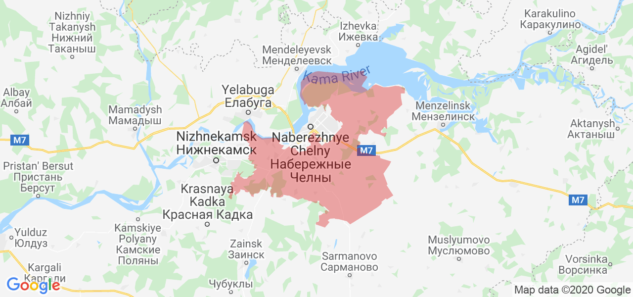Изображение Тукаевского района Республики Татарстан на карте