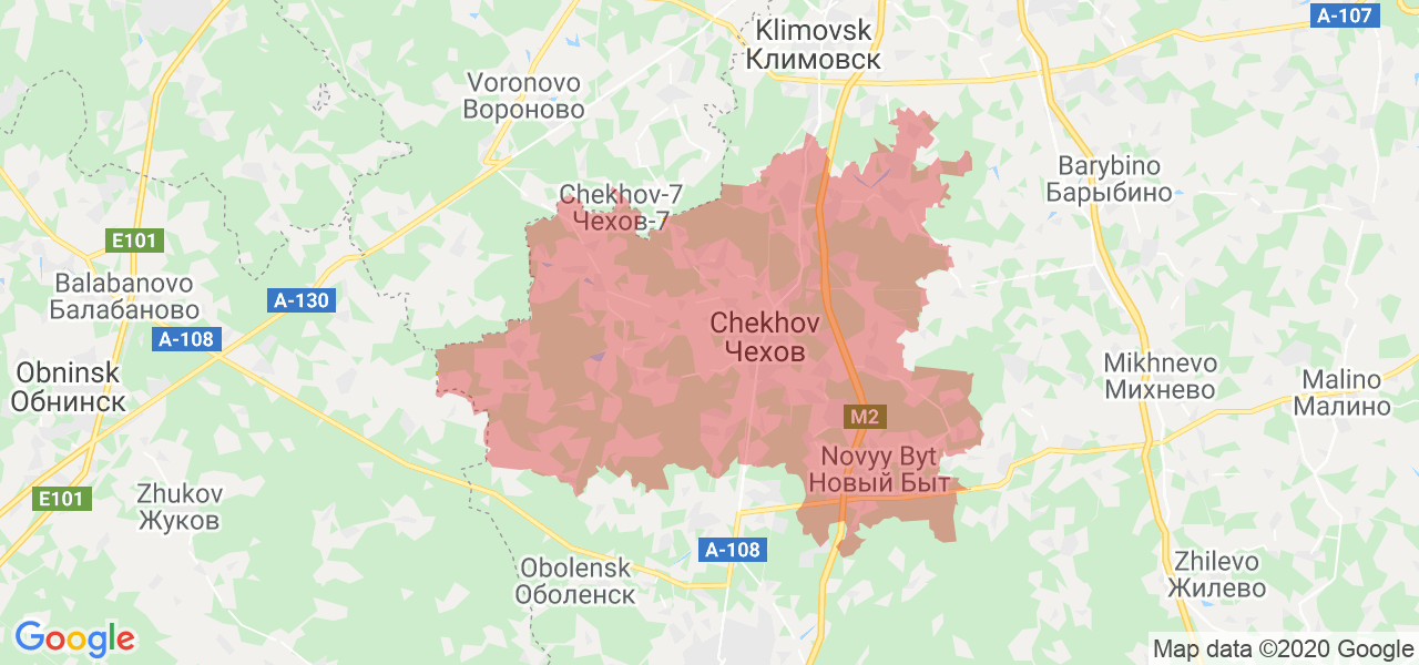 Изображение Чеховского района Московской области на карте