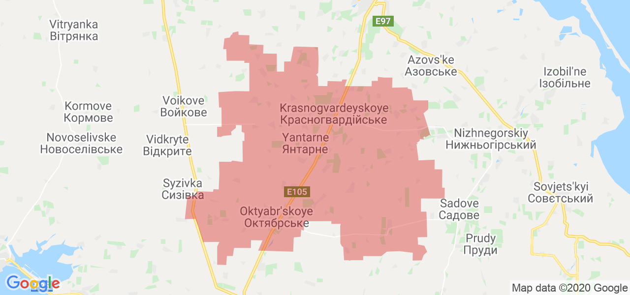 Изображение Красногвардейского района Республики Крым на карте