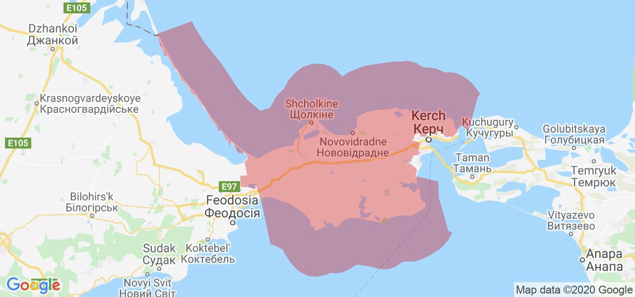 Изображение Ленинского района Республики Крым на карте