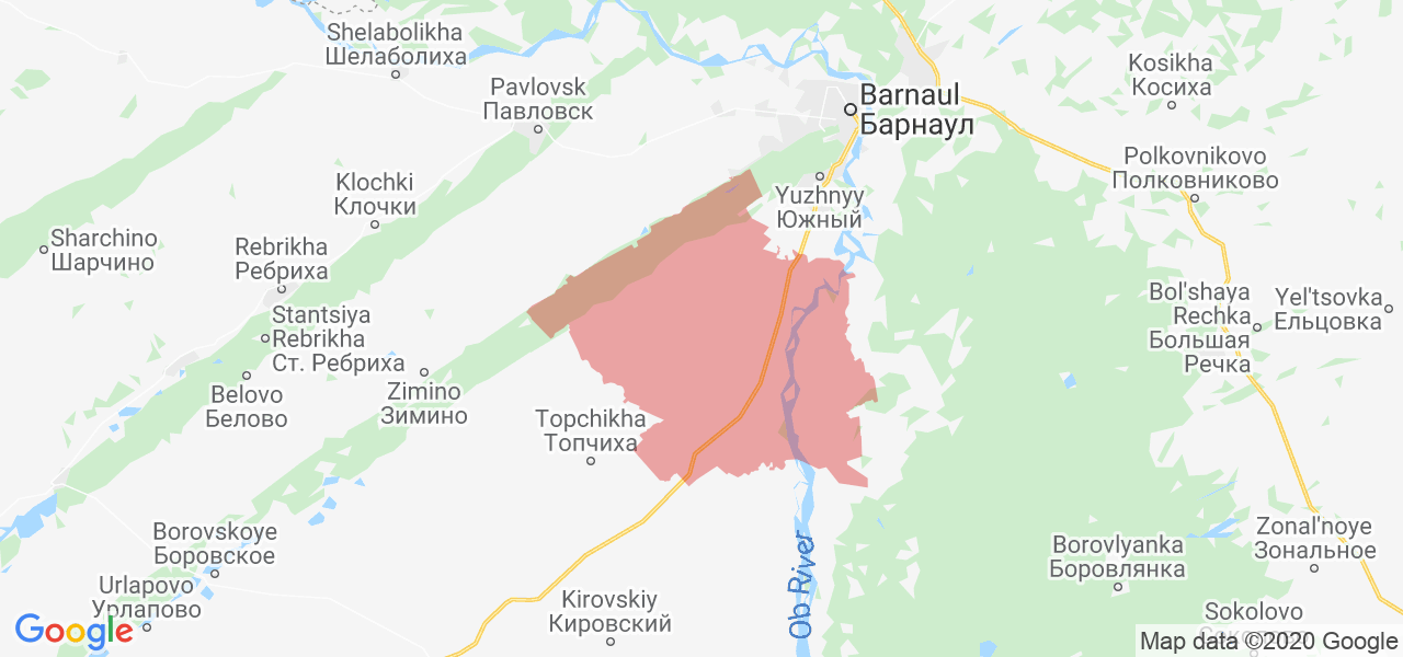 Изображение Калманского района Алтайского края на карте