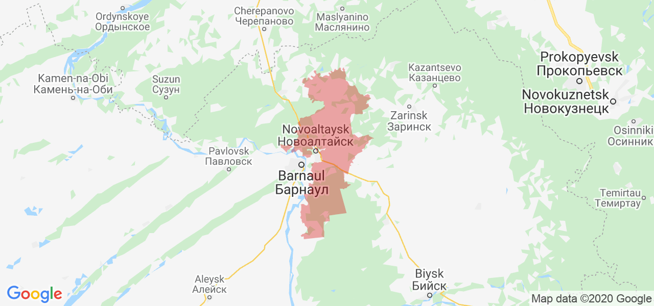 Изображение Первомайского района Алтайского края на карте