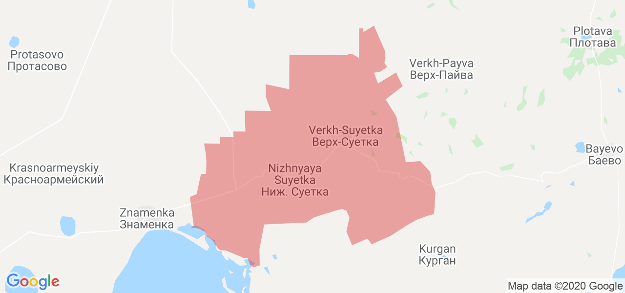 Изображение Суетского района Алтайского края на карте