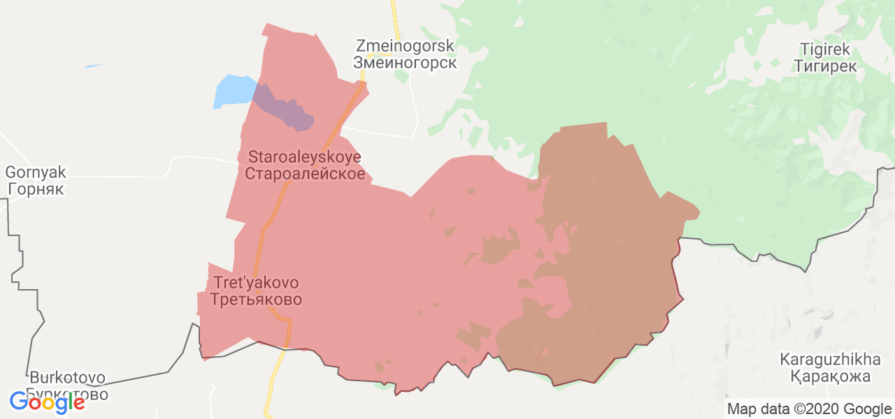 Изображение Третьяковского района Алтайского края на карте