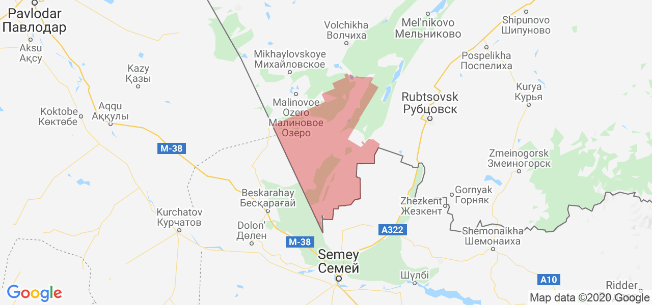 Изображение Угловского района Алтайского края на карте