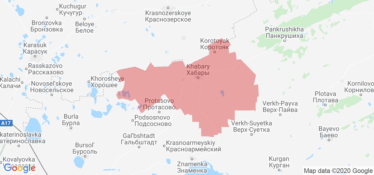 Изображение Хабарского района Алтайского края на карте