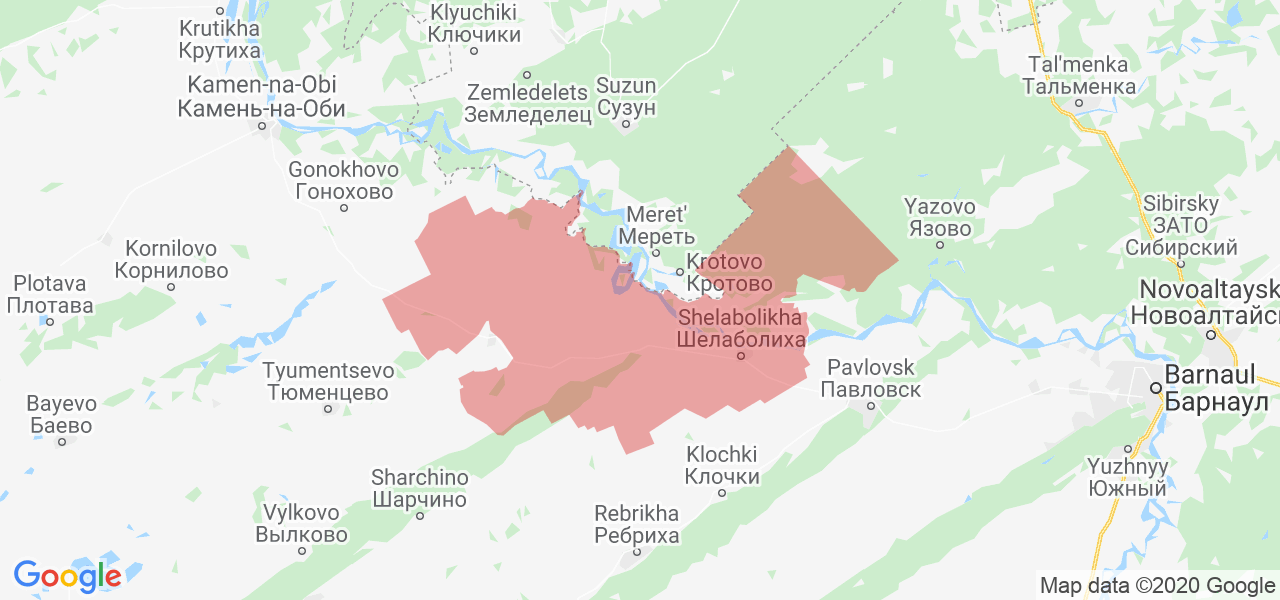Изображение Шелаболихинского района Алтайского края на карте