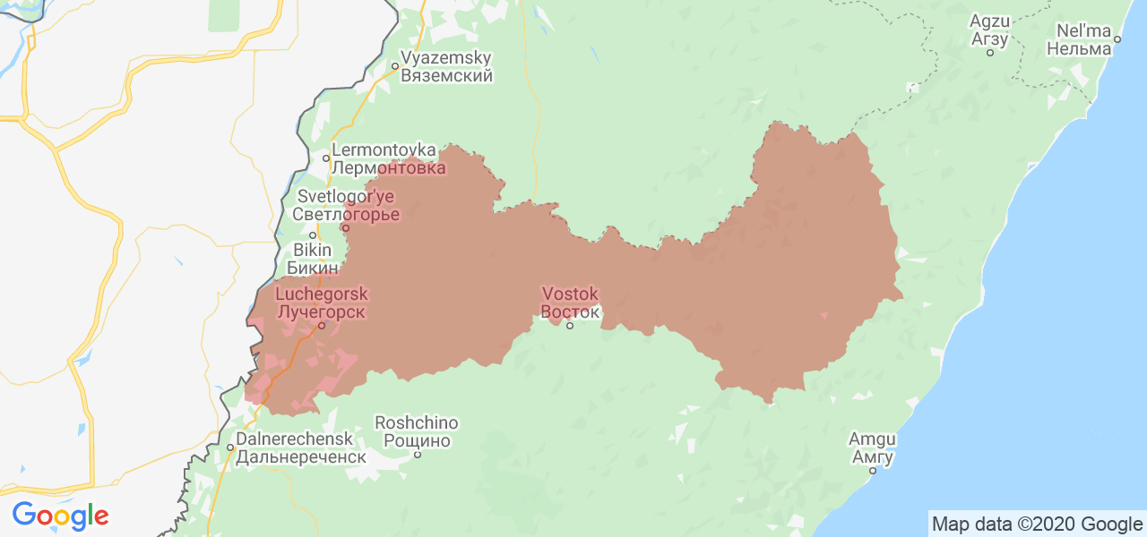 Изображение Пожарского района Приморского края на карте