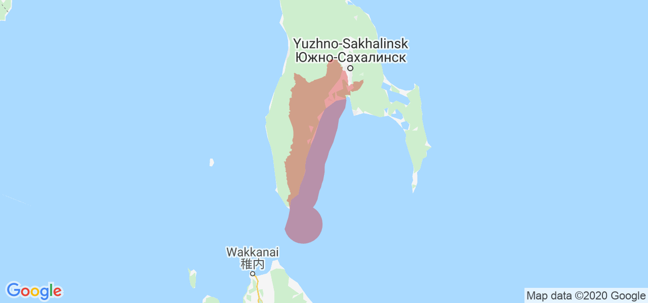 Изображение Анивского района Сахалинской области на карте
