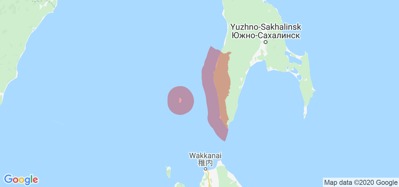 Изображение Невельского района Сахалинской области на карте