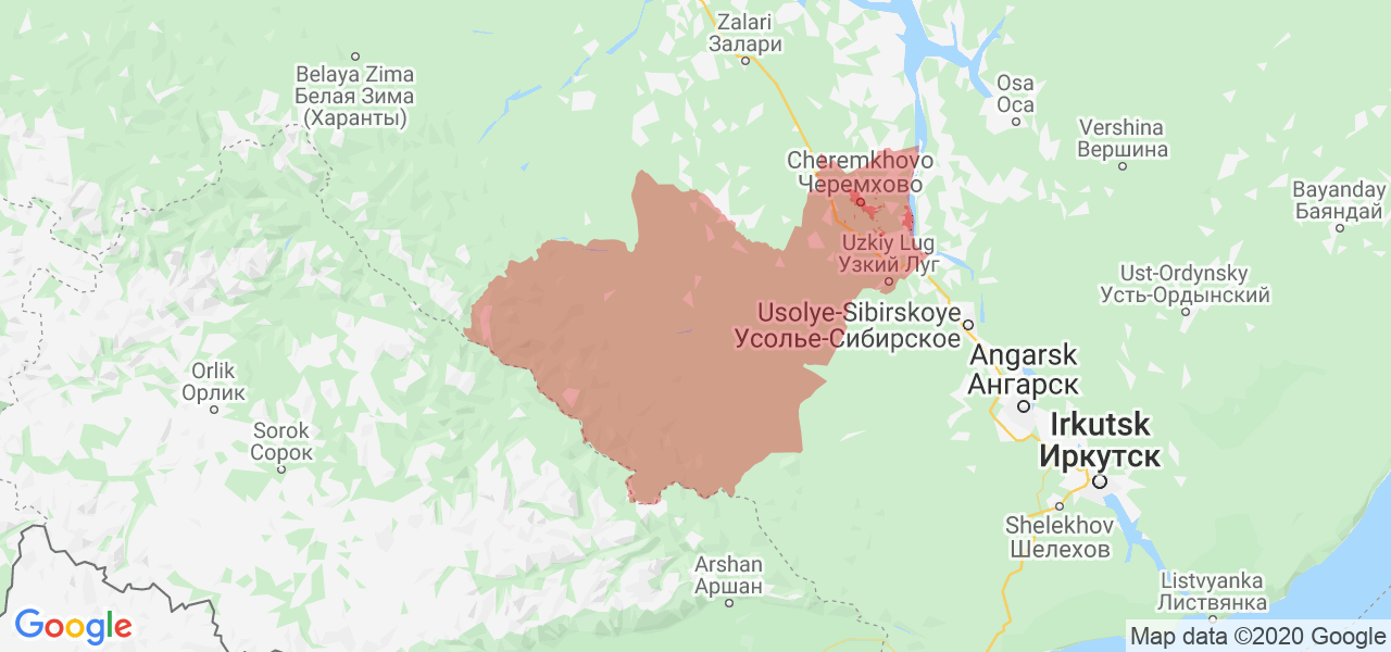 Карта осинского района иркутской области подробная