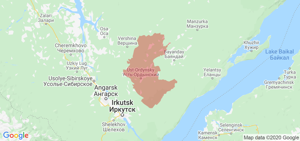 Изображение Эхирит-Булагатского района Иркутской области на карте