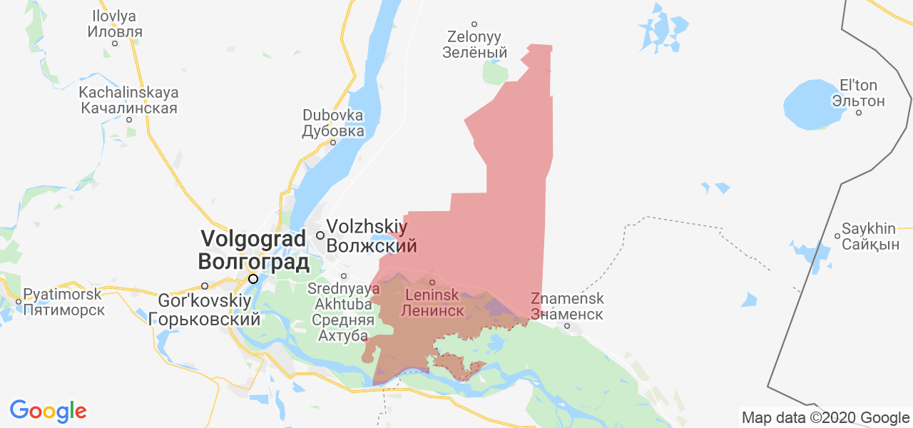 Изображение Ленинского района Волгоградской области на карте