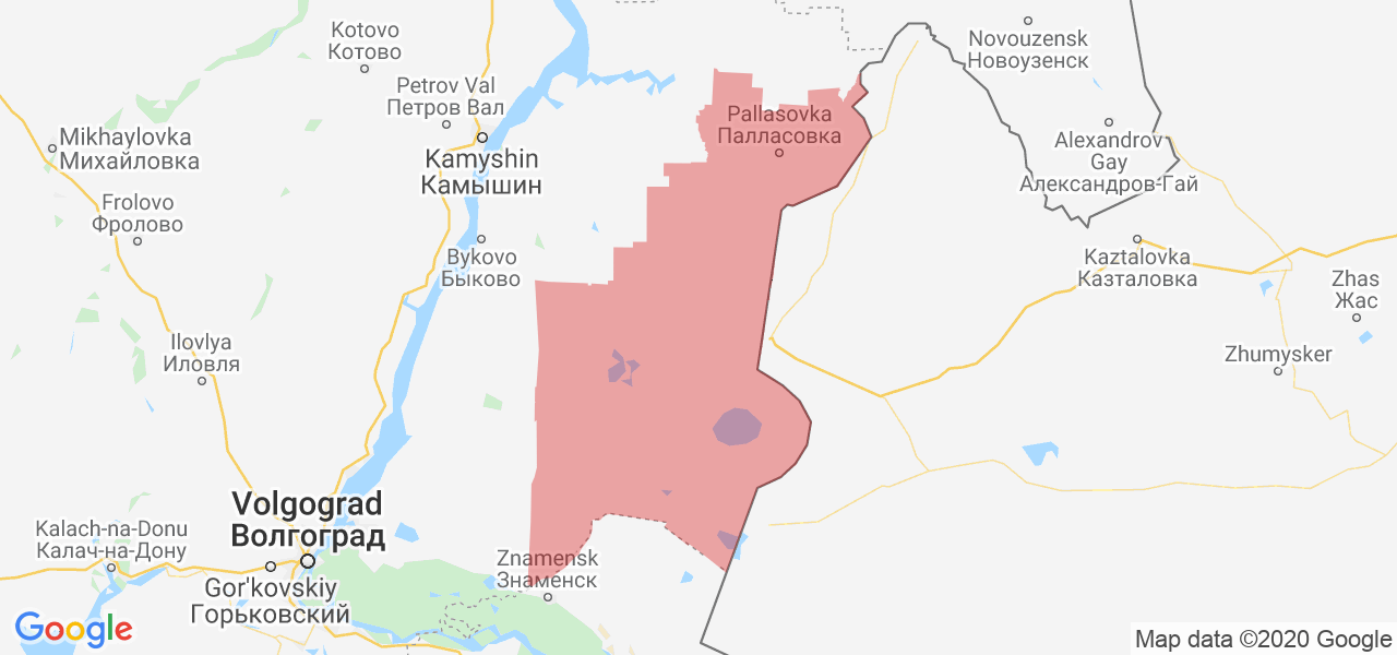 Изображение Палласовского района Волгоградской области на карте