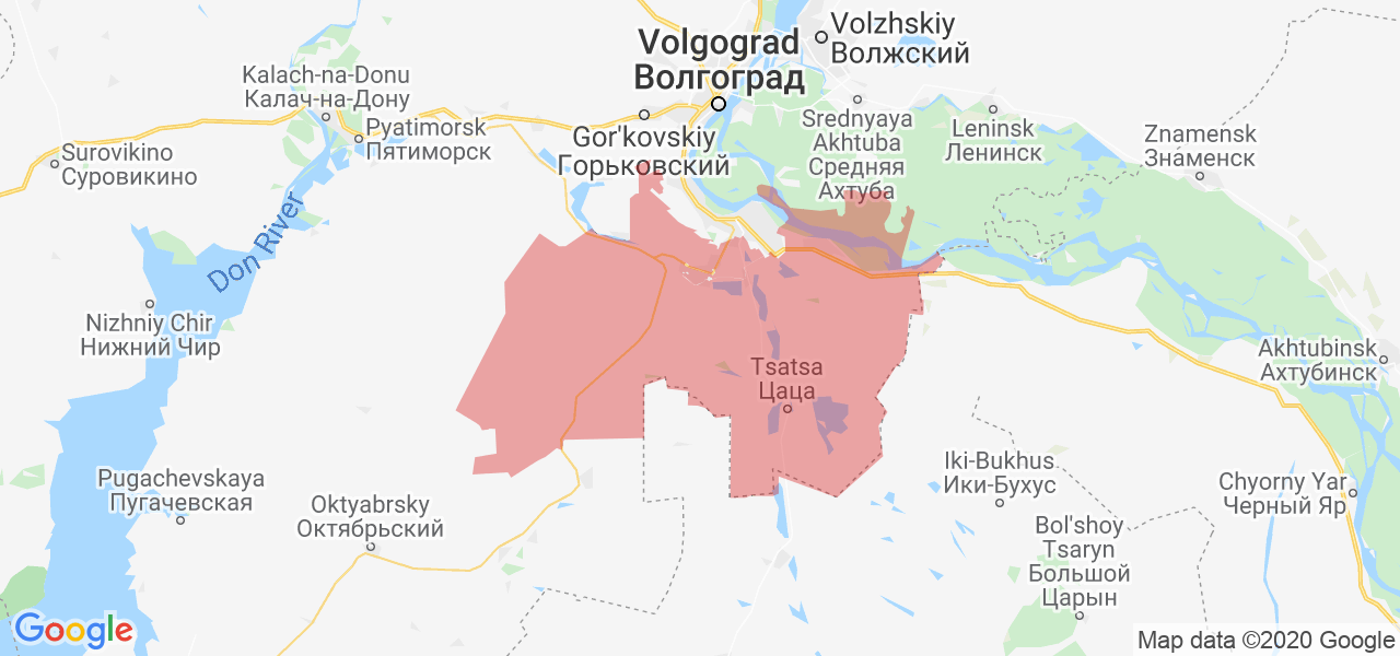 Изображение Светлоярского района Волгоградской области на карте