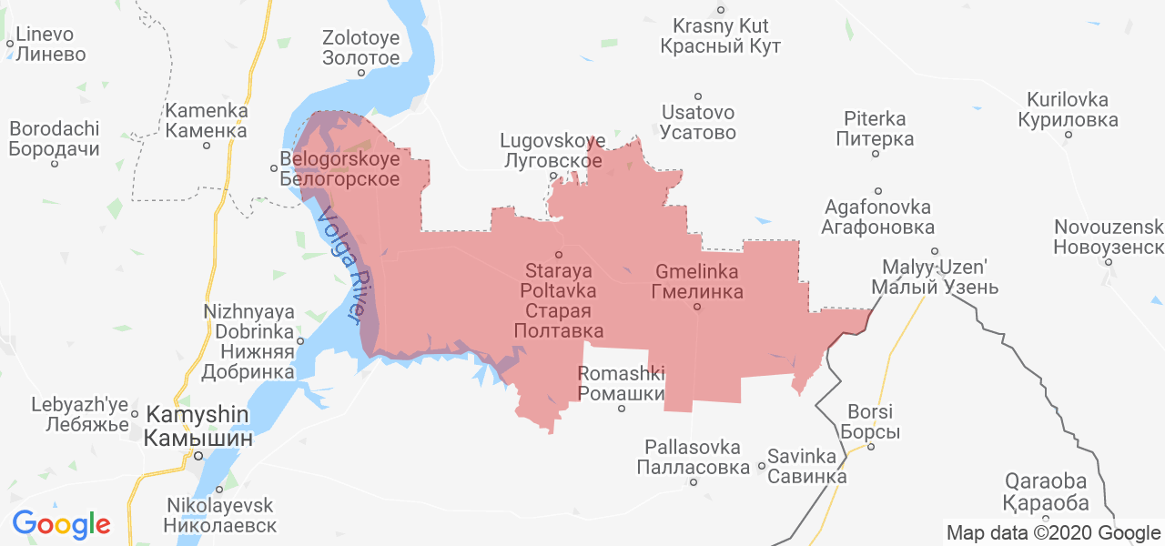 Изображение Старополтавского района Волгоградской области на карте