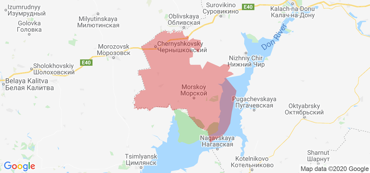 Изображение Чернышковского района Волгоградской области на карте