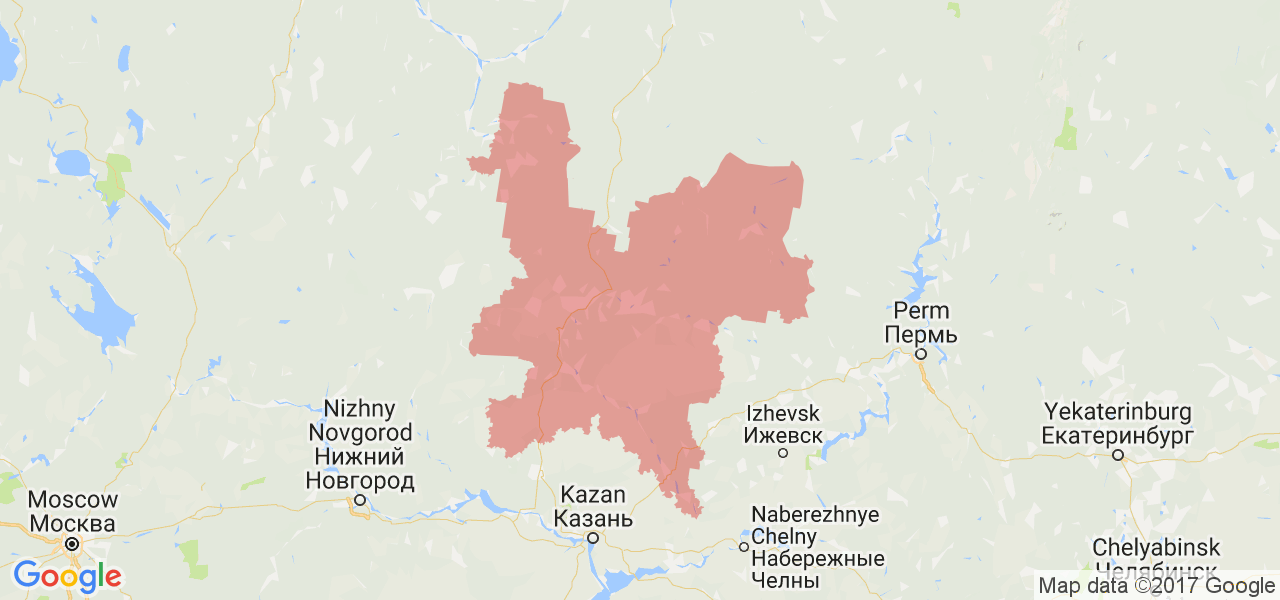 Изображение карты Кировской области