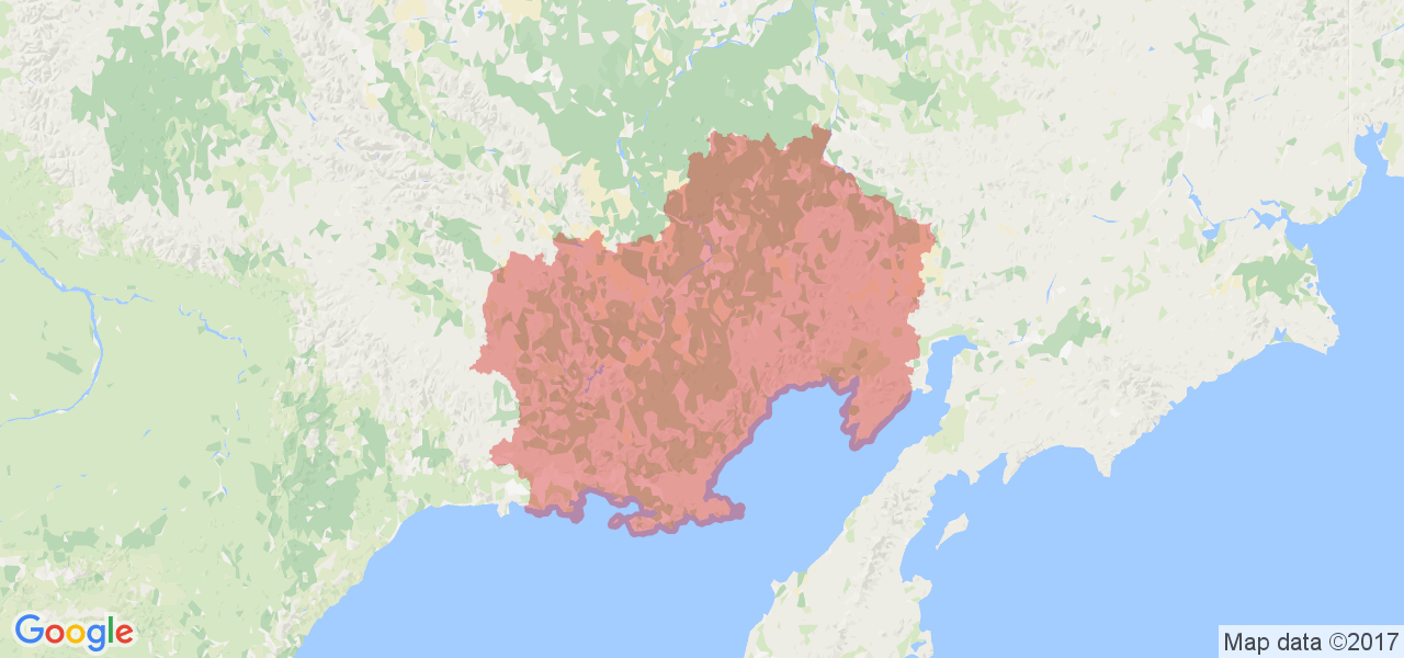 Изображение карты Магаданской области