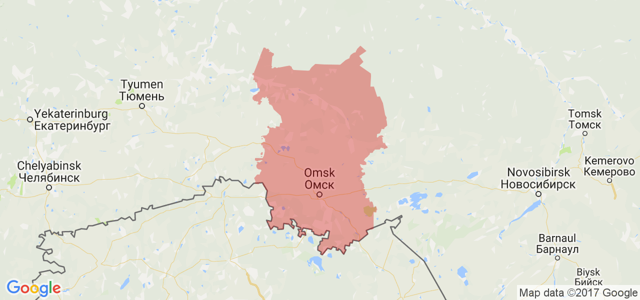 Изображение карты Омской области