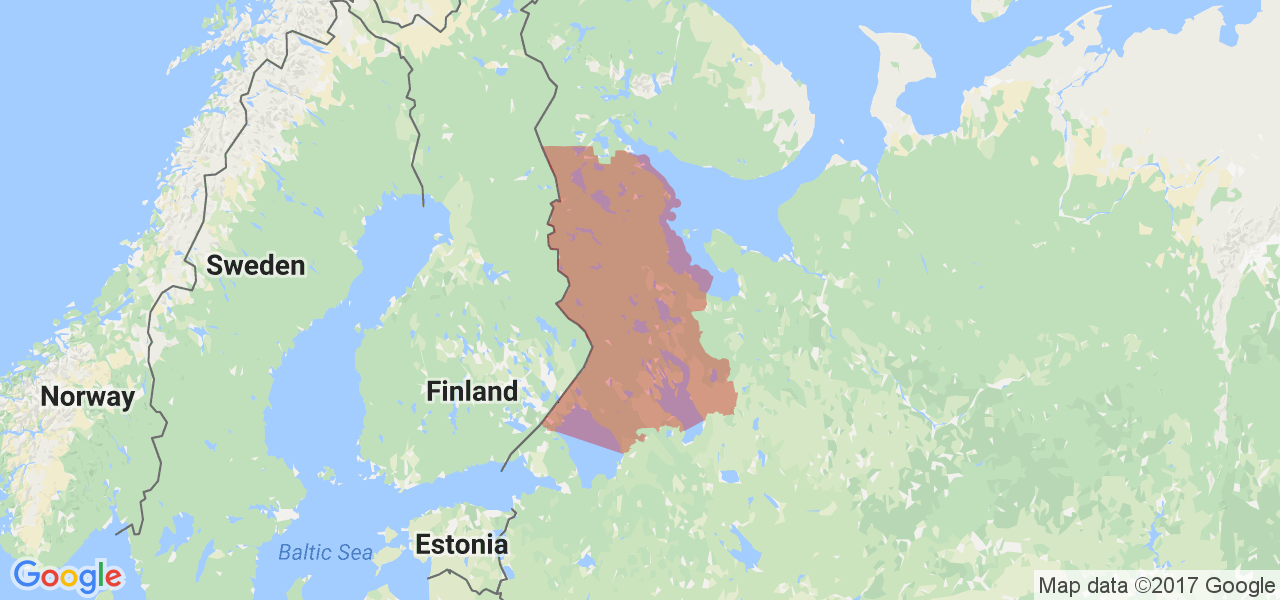 Изображение карты Республики Карелия