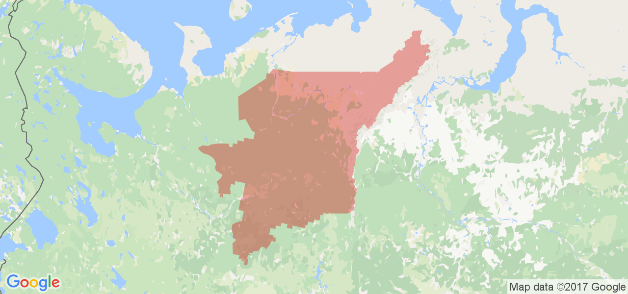 Изображение карты Республики Коми