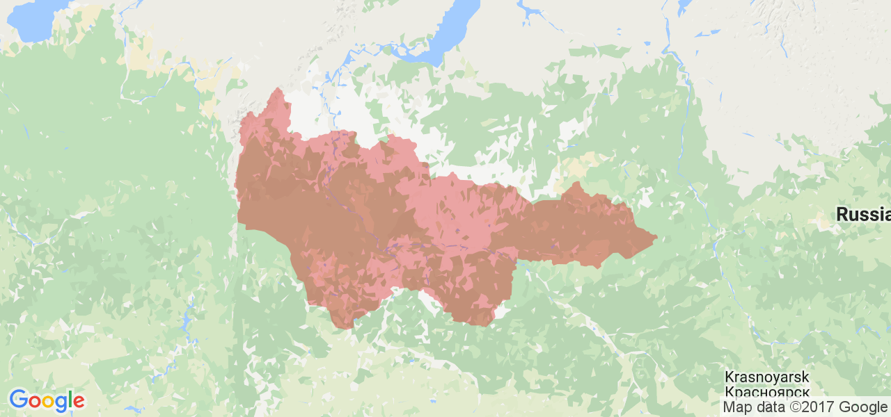 Изображение карты Ханты-Мансийского Автономного округа