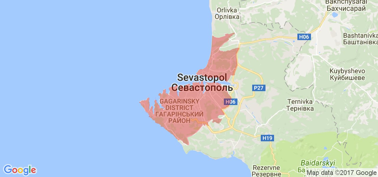 Изображение карты Севастополя