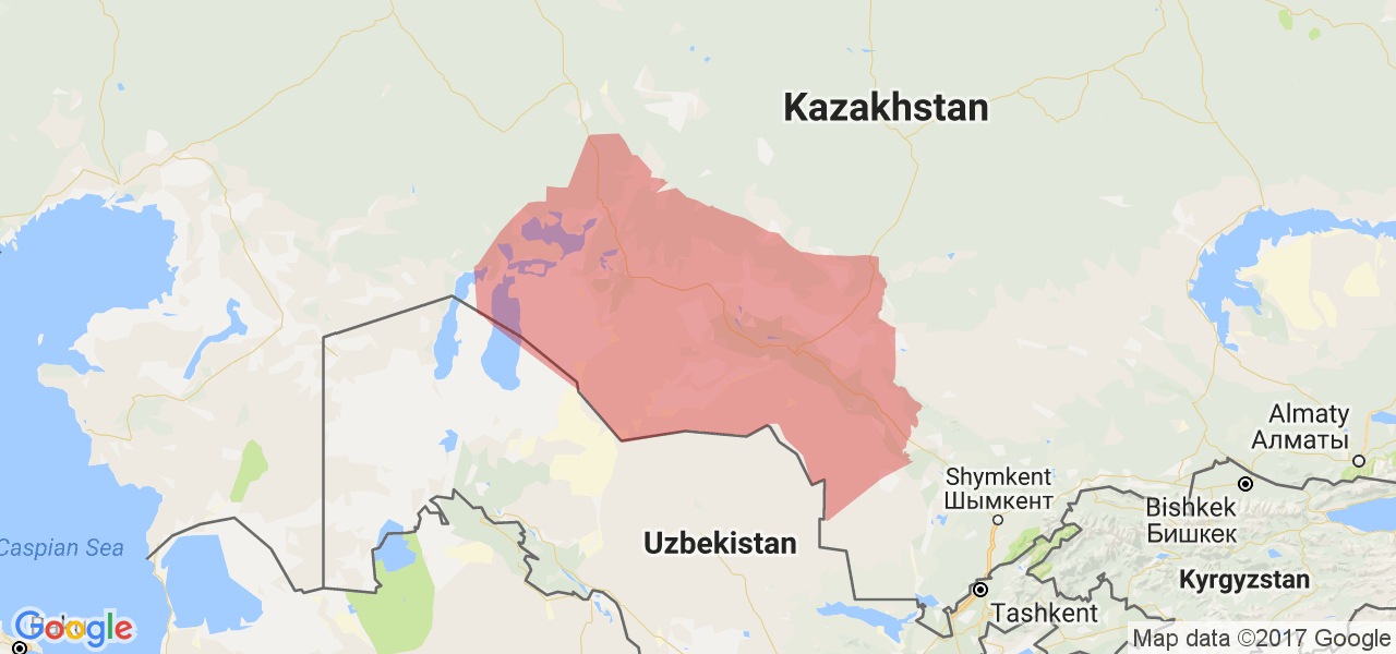 Изображение карты Кызылординской области