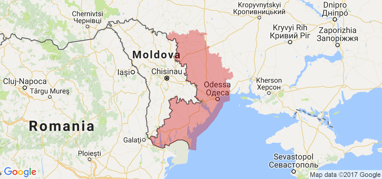 Изображение карты Одесской области