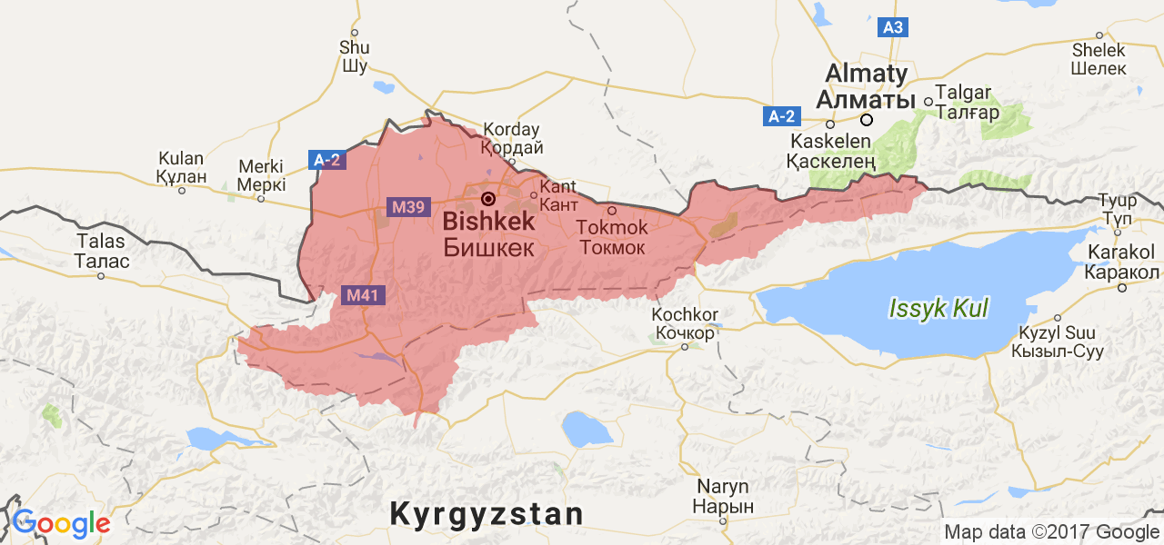 Карта чуйской области